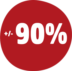 ± 90%